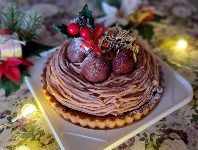 クリスマスモンブランケーキ