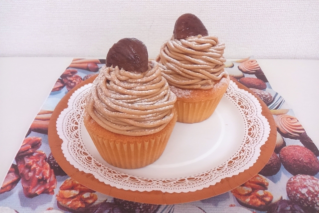 カップケーキのモンブラン