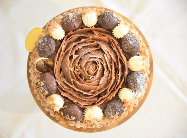 花の形のモンブラン