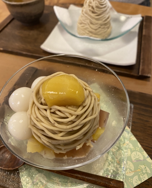 きなこと白玉の和風モンブラン