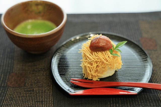 モンブランと抹茶